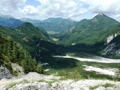 Badesee Jezersko Alpen Slowenien Berge Urlaub Ferien Reise