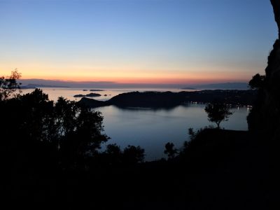 Sonnenuntergang Korfu ber Agios Georgios