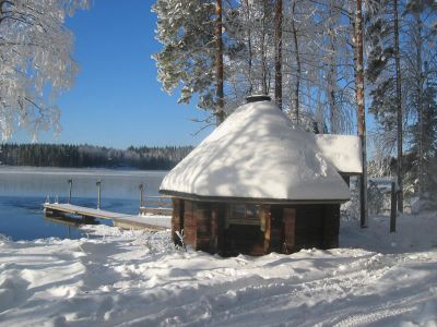 Winterurlaub Grillhtte Haikola im finnischen Winter