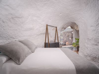 Schlafzimmer-Zweibettzimmer-Hhlenwohnung-Gran Canaria