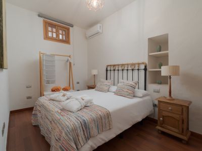 Schlafzimmer in der groen Ecolodge fr Familien auf Gran Canaria