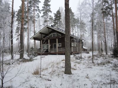 ko-Ferienhaus Lahti in Finnland im Winter